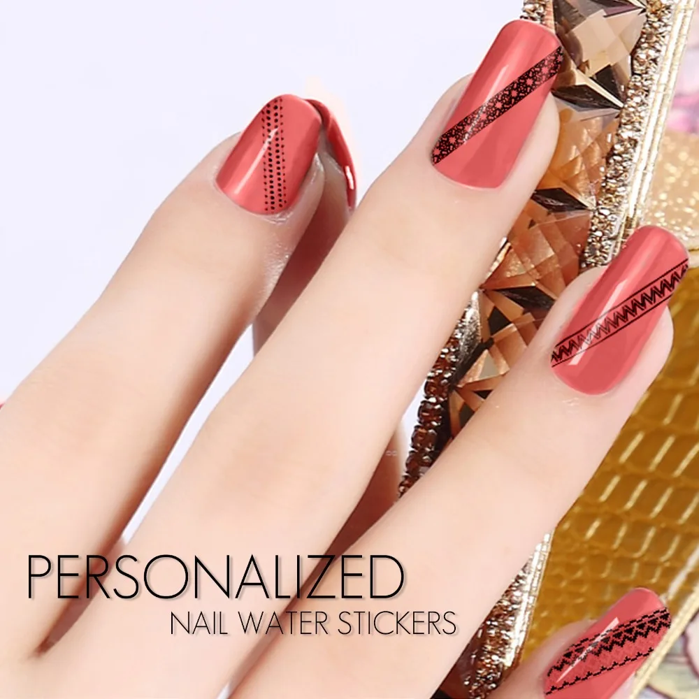 Hot Sale 80%-off Top Fashion Black Nail Art Sticke...