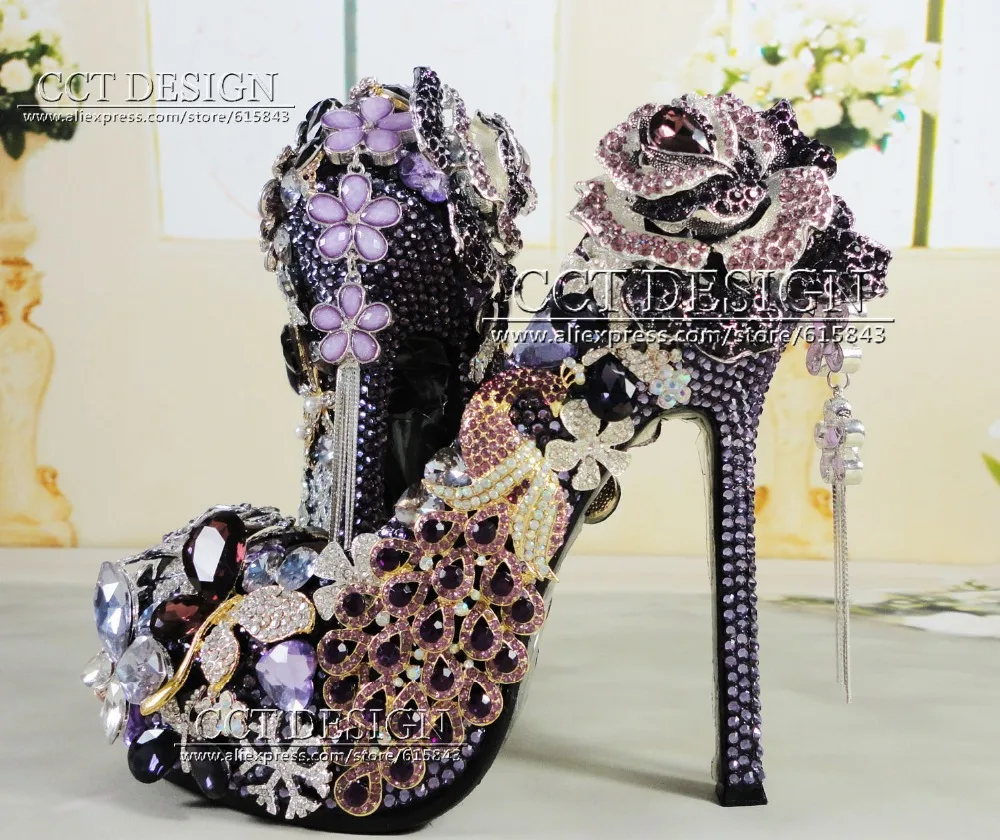 jeweled platform heels