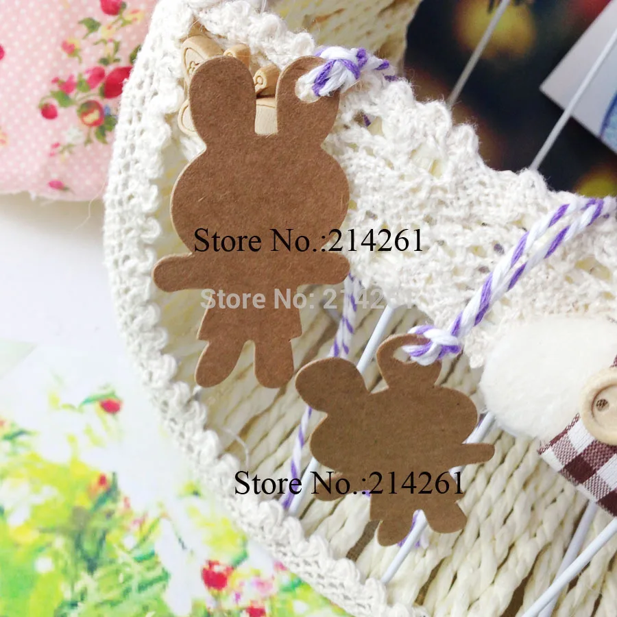2015 New Kraft DIY  Cute  Hang Tag For gift box Ha...