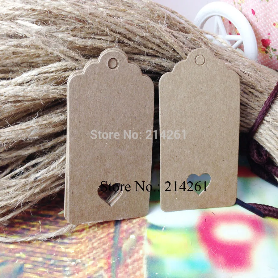 2015 Hot Kraft Tag 40x80mm  Hang Tag DIY Swing Tag...