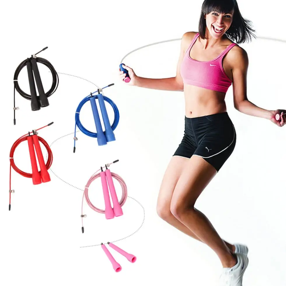 fitness crossfit skipping ropes speed jump rope ju...