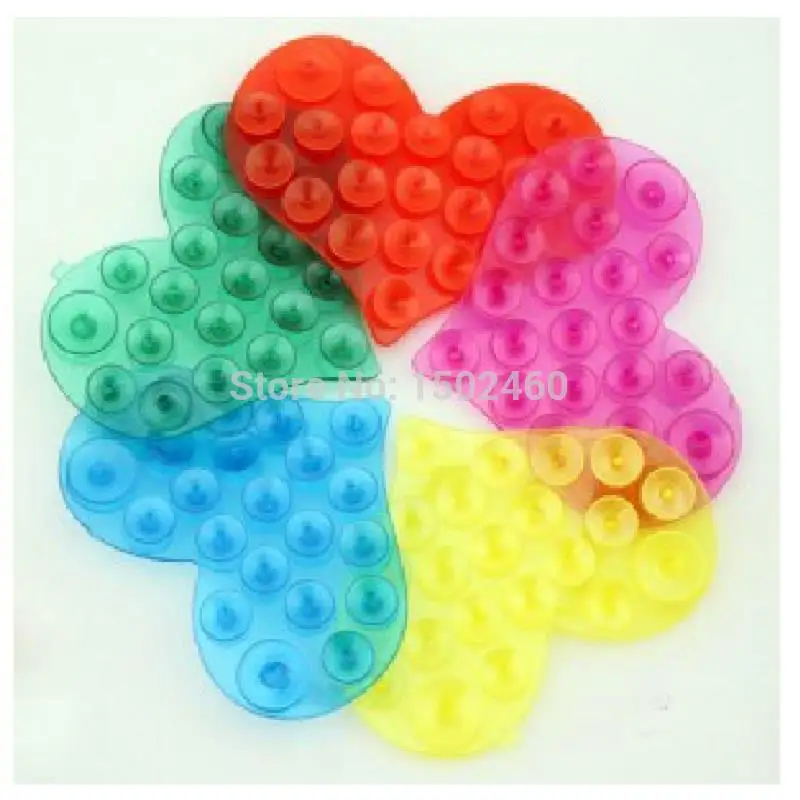 1 pcs Heart-shaped plastic wall suction Hooks