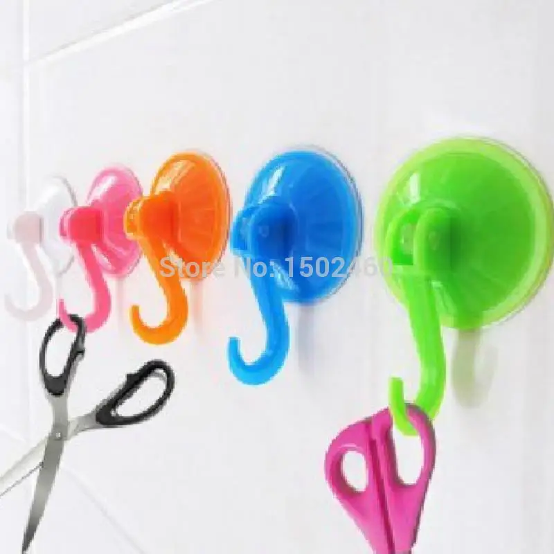 Super suction translucent scissors Hooks random co...