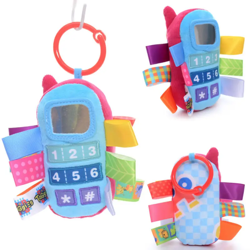Funny Plush Blue Cellphone Baby Toddler Train Developmental Toy Doll 5*2''New #LNF