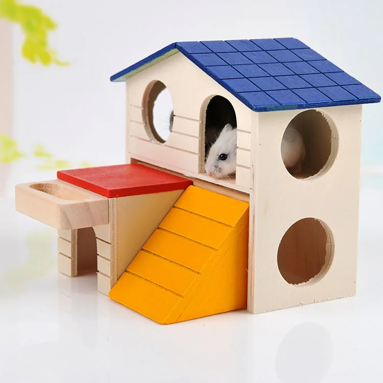 Hamsters double house pet nest box cage Hamster