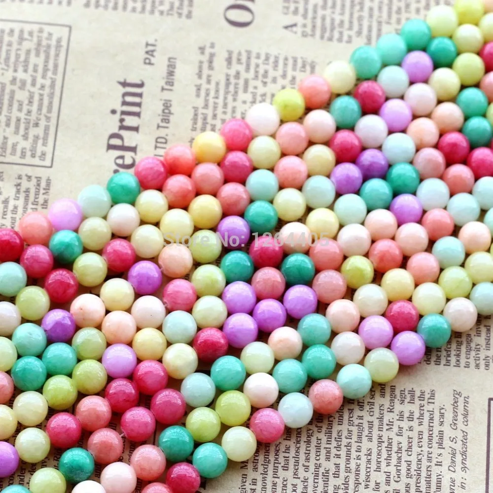 (25pieces/lot ) 10mm diameter DIY jewelry accessories bracelets accessories Colorful stone loose beads