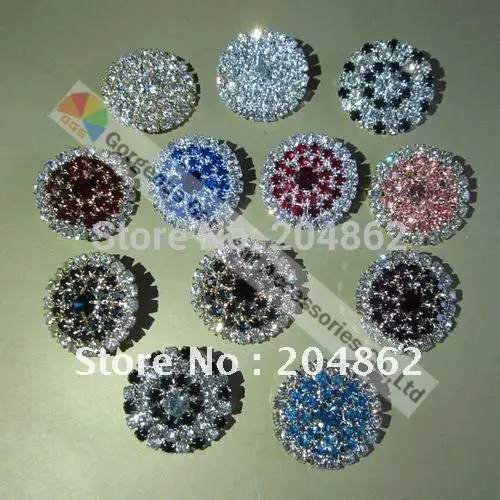 Free shipping 100pcs/lot  25mm Assorted czech crys...