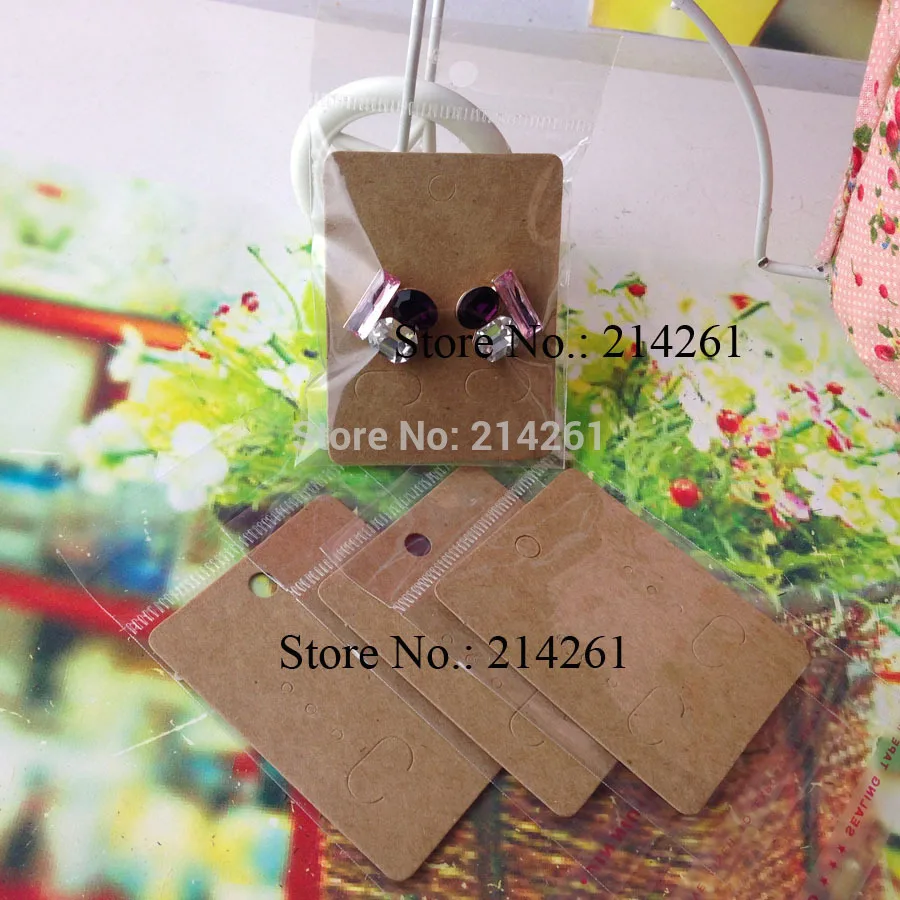2015 HOt Blank Kraft Earring Card 65x50mm Jewery D...