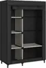 Portable Closet Organizer - 6 Shelves & Hanging Rod - Non-Woven Fabric Cover with 4 Side Pockets - Black - Compact Clothing 3