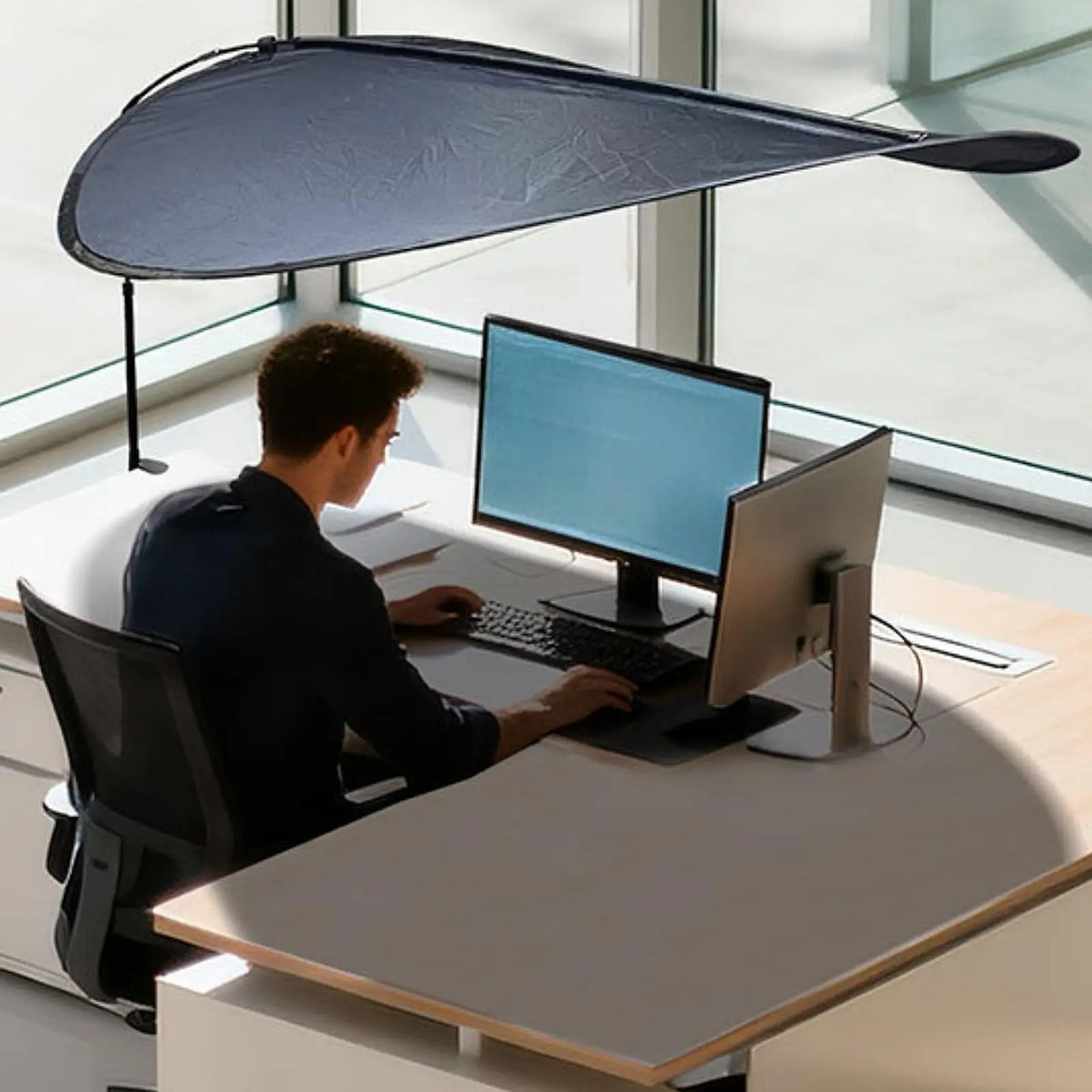 Büro-Schreibtisch-Schatten, verstellbarer Laptop-Sonnenschutz, faltbar, professioneller leichter Schatten, blendfreies Laptop-Visier für die Arbeit des Autobaldachin