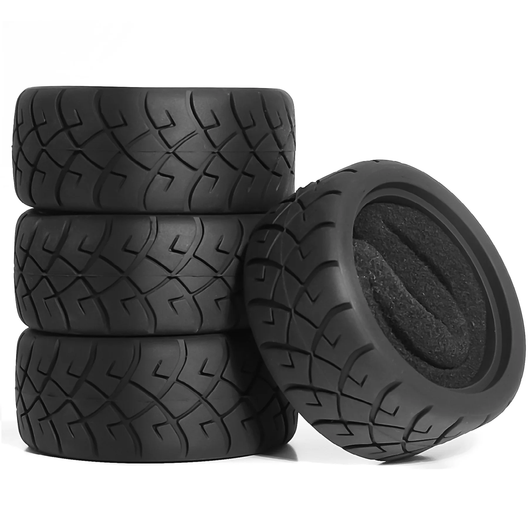 1:10 On-Road Racing Tires 63-68mm, High Grip Hot Melt Rubber, Abrasion ...
