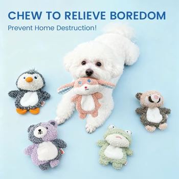 Simpatici giocattoli di peluche per cani di piccolo animale Sonaglio per tutto il corpo con squeaker incorporato Giocattolo interattivo per il tempo di gioco dell'animale domestico per ridurre la solitudine