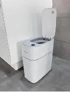 Bathroom Trash Can White 14L Smart Trash Can photo review