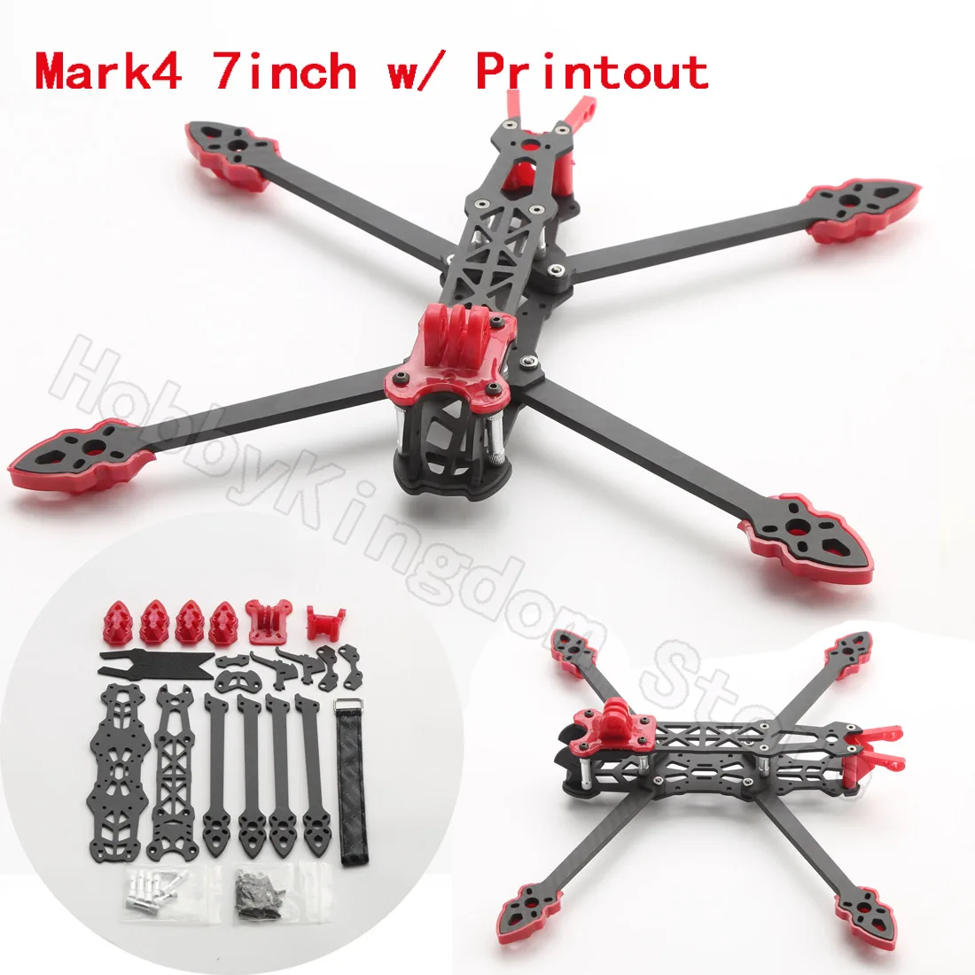 Support de caméra et antenne pour drone FPV 7 pouces, cadre bleu - Achetez des pièces de drone FPV 7 pouces, couleurs multiples.