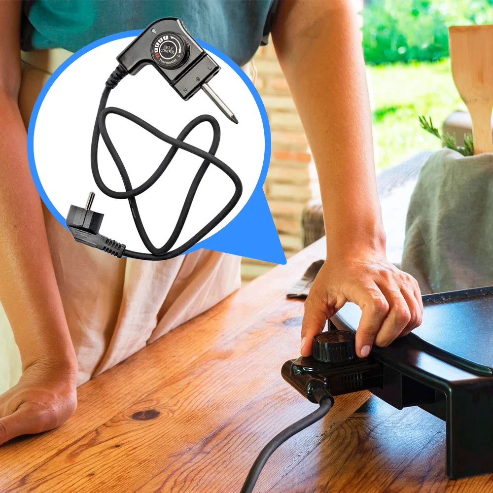 Cavo Con Termostato CTW-300 Per Piastre - 250V, 10A, Compatibile Con Jata, Princess, Fagor E Altre Marche - Foto 4