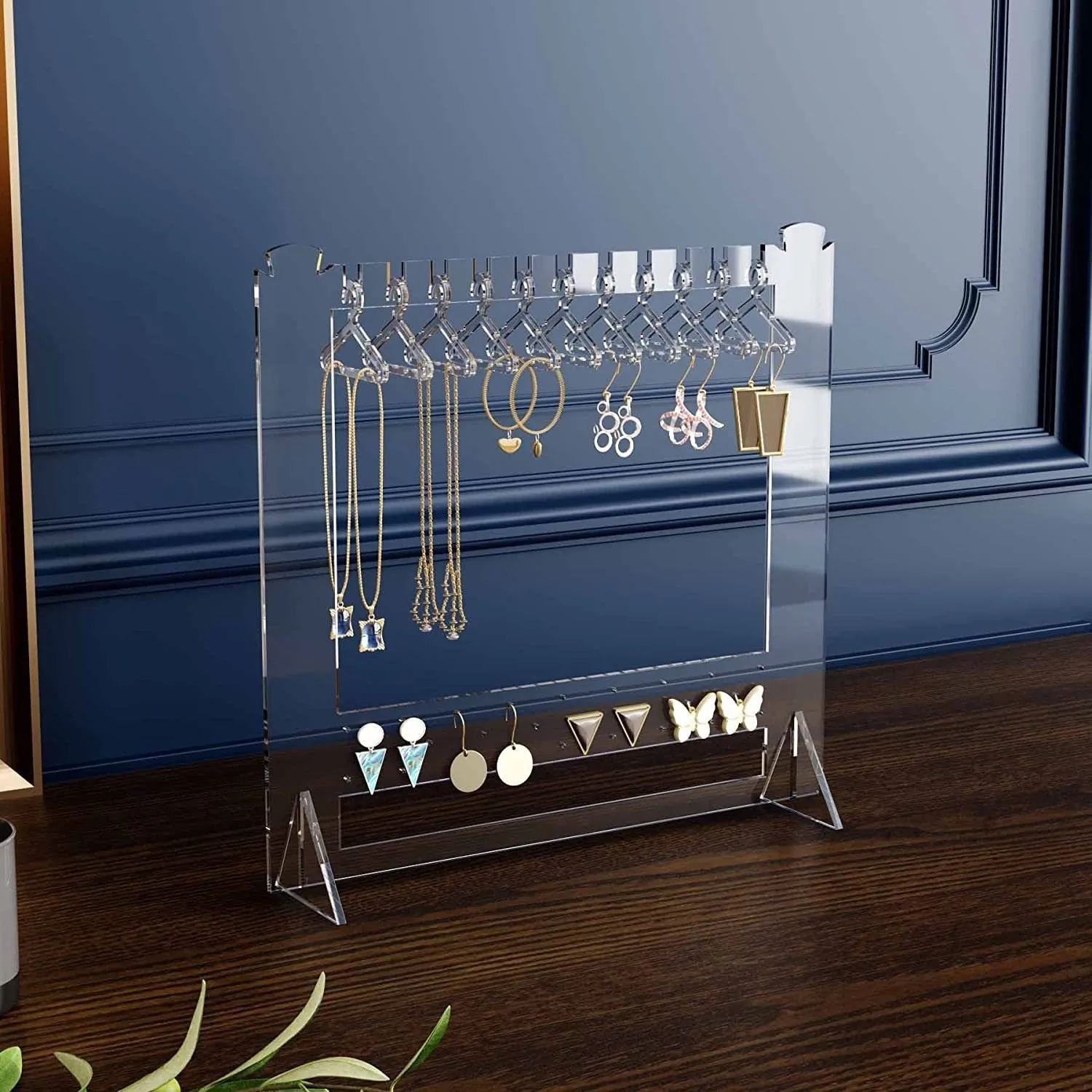 Clear Acrylic Jewellery Display Stand for Earring, Necklace, Bracelet, Ring, Jewellery Holder Jewellery Storage Rack Organisers