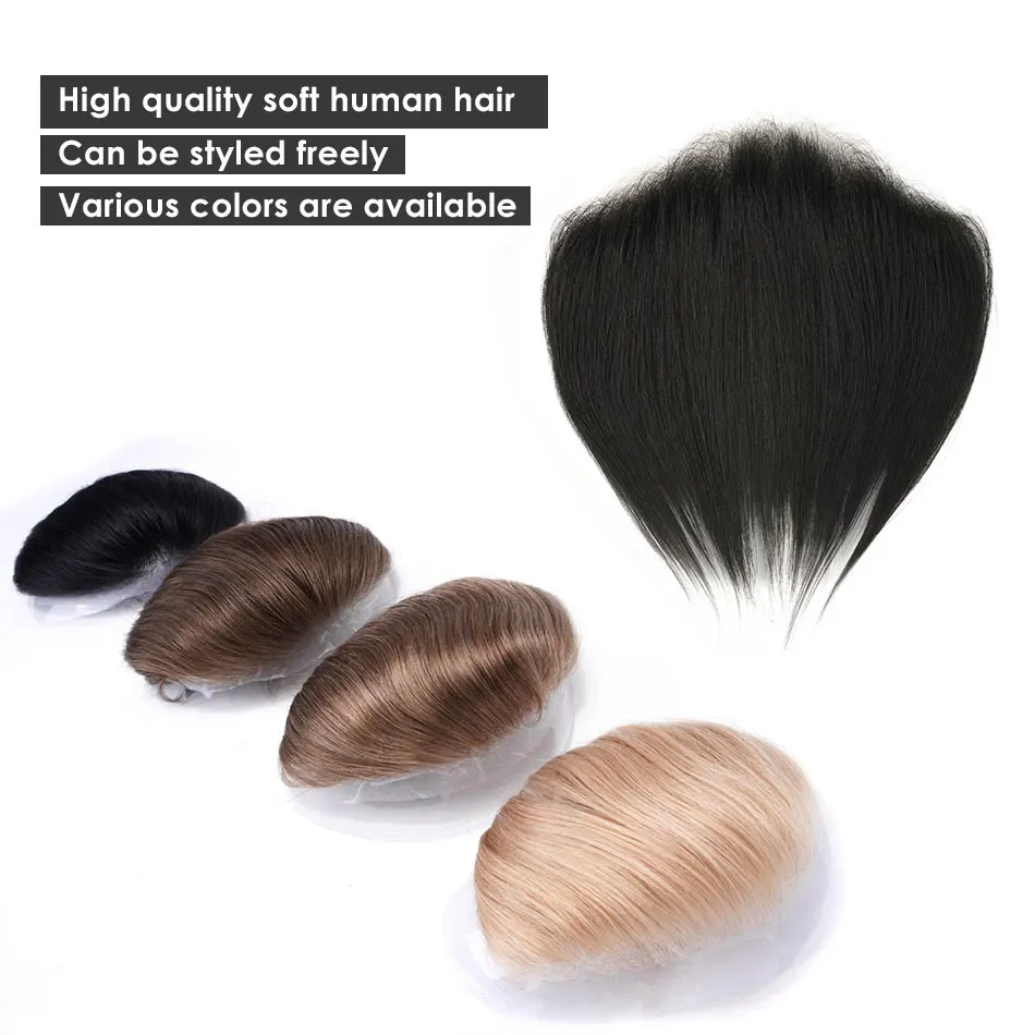 Front Men Toupee Mens Wig Natural PU Hairline Human Hair Piece Thin Skin Remy Hair System Unit Prosthesis Patch Free Shipping