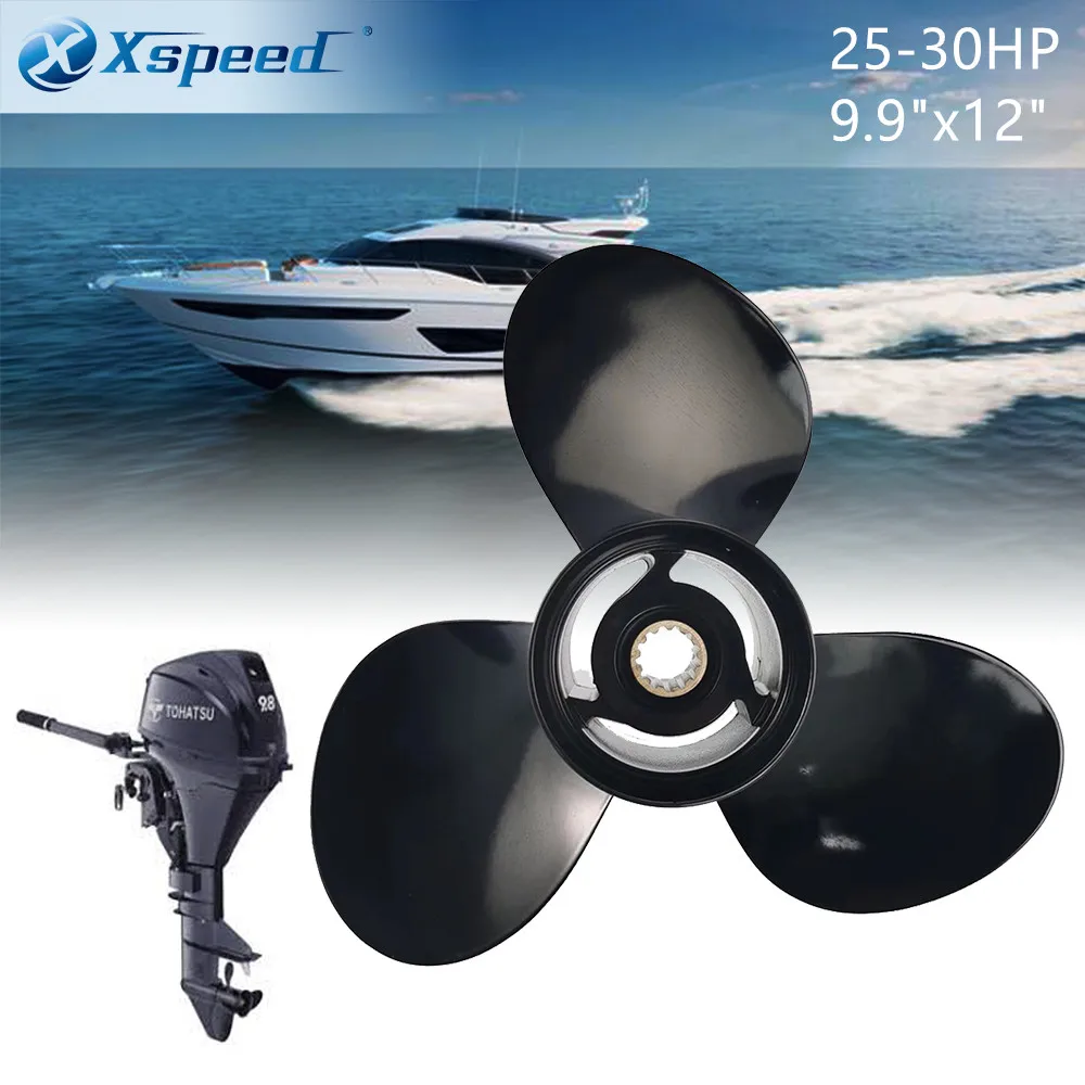 

Xspeed принадлежности для лодок Propeller 8,5x7 Шаг 8-л.с. подвесной Пропеллер подходит для двигателей Tohatsu Nissan