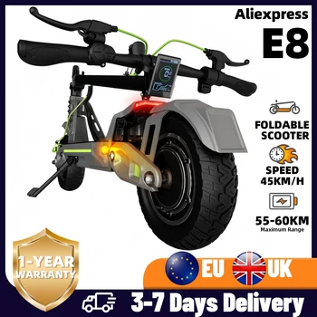 Monopattino Elettrico E8 per Adulti, 48V 18.2AH, Autonomia Massima 50-70km, Motore 800W, Sistema di Sospensione Doppio, Scooter Elettrico per Tutti i Terreni