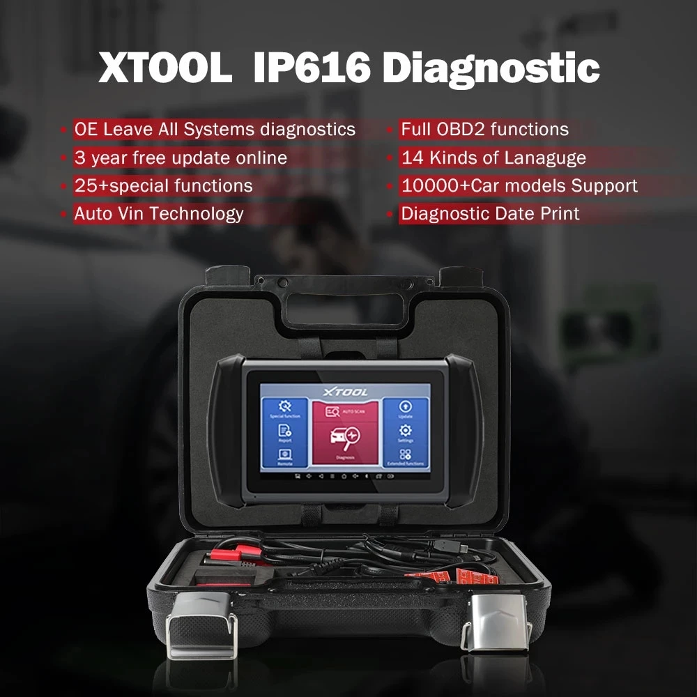 XTOOL InPlus IP616 OBD2 Diagnostic Scanner Professional Car Diagnostic Tools Key Coding Tool with 28+Reset Function Free Update
