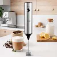Mousseur à lait USB-C, rechargeable, réglage en trois étapes, acier inoxydable, multifonctionnel 2 en 1 6