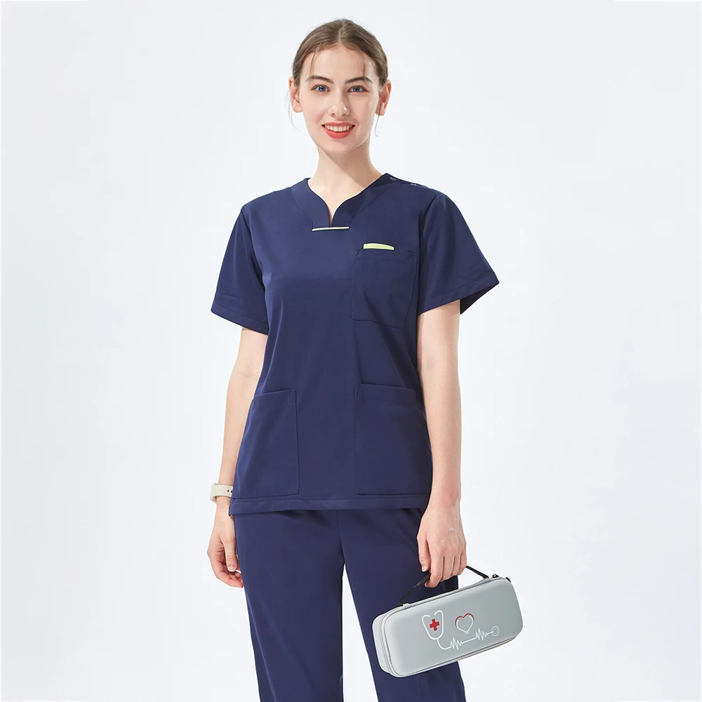 

Women's Nurse Uniforms Scrub Set Medical Scrubs Dental Workwear Clothes Hunter Top Pant Poplin Surgeon Medic Scrub Suit 303