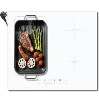 Индукционная табличка 4 Feux Blanc avec Prise, Cooksir Plaque de Cuisson Induction Encastrable, 60 см, 3500 Вт, мини-изображение, 230 В