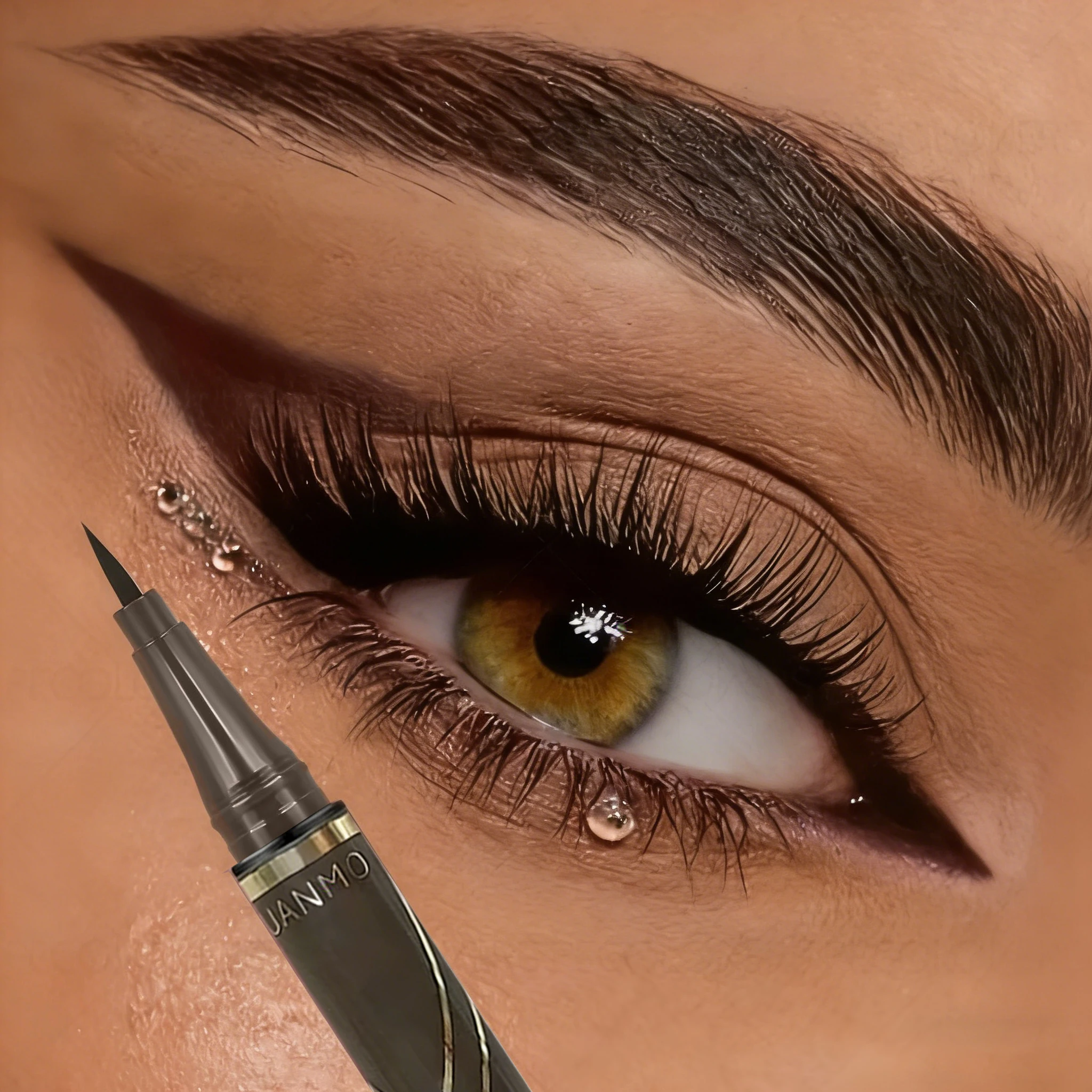 Wasserfester Brauner Flüssig-eyeliner Wischfest Schweißresistent_voghion.com