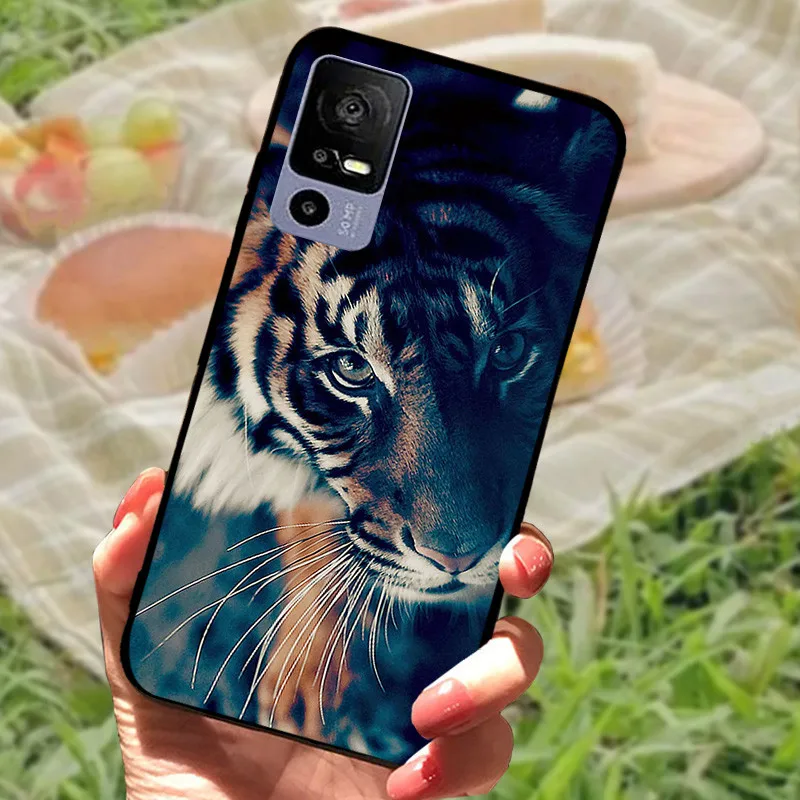 Sleek Black Shockproof Soft TPU Phone Case - Elegant Fashionable Protection