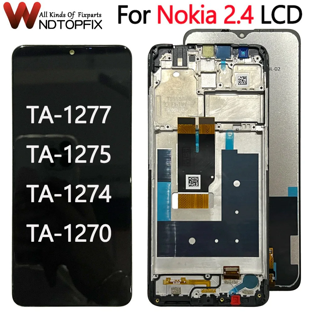 

6.5"For Nokia 2.4 LCD Display Touch Screen Digitizer Assembly Replace Parts For Nokia2.4 LCD TA-1277 A-1275 A-1274 A-1270 Screen