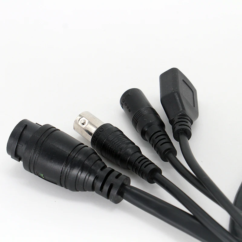 Network Cable RJ45+DC+USB+BNC Security Camera Pigtail Cable for IP Camera Module Board Support UVC CVBS USB Security AF-U