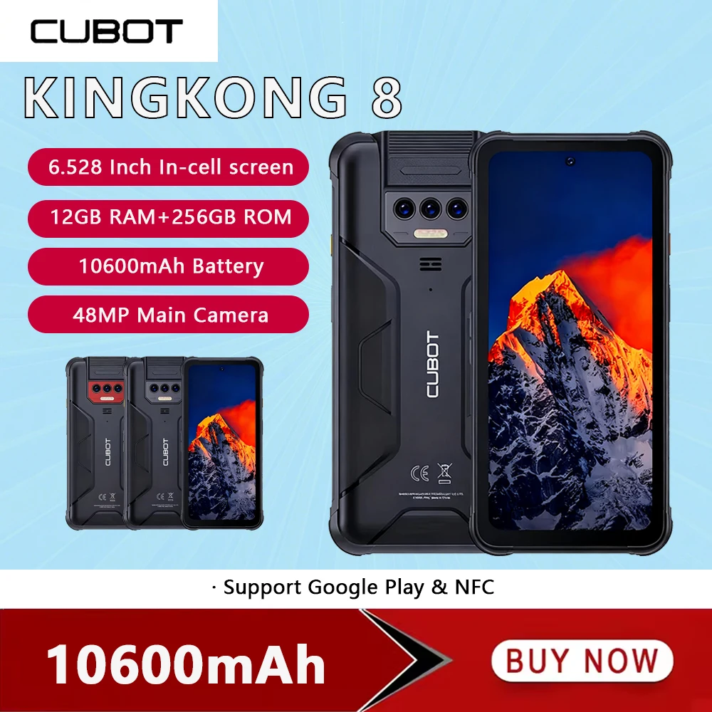 Cubot KingKong 8 Rugged Smartphone 6.52 Inch 12GB RAM(6+6GB)+256GB
