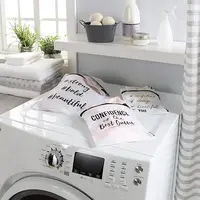 3-piece white mesh laundry bag set with zippers. Multi-size for delicates like lingerie or hosiery. Gentle and protective washin 1
