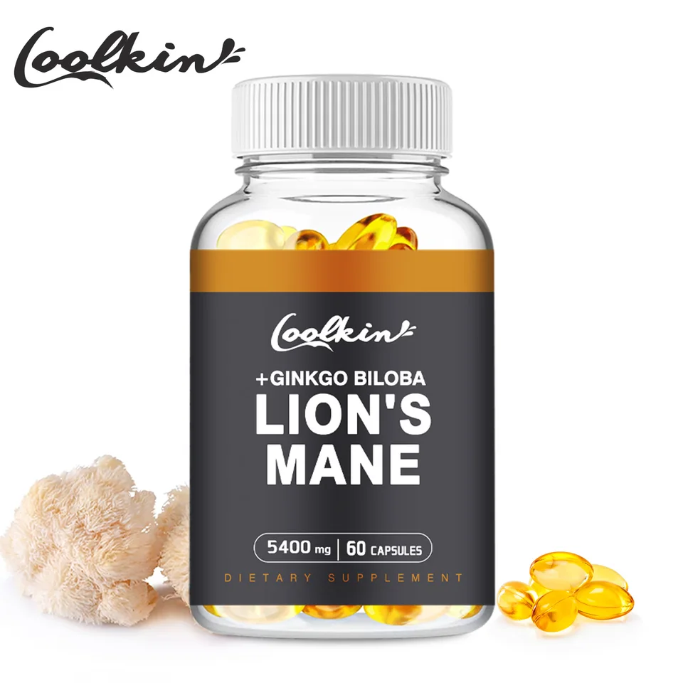 Organic Lion's Mane Mushroom Brain Supplement Capsules