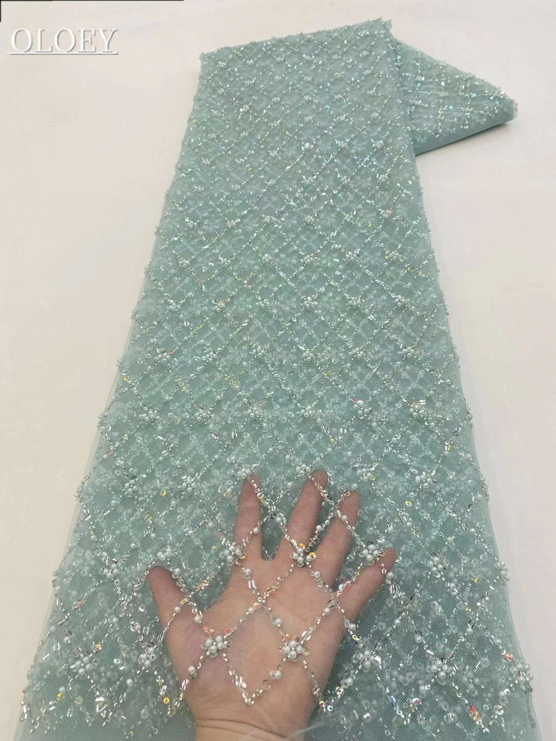 

2023 Модная элегантная французская вышивка, кружевная ткань из бисера, африканская нигерийская ткань с блестками для свадебного платья