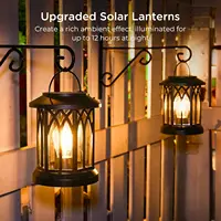 Solar Lantern Outdoor Lights, Upgraded Bright Solar Lanterns Outdoor Waterproof, Hanging Solar Powered Lantern Over 12Hrs Lights 5