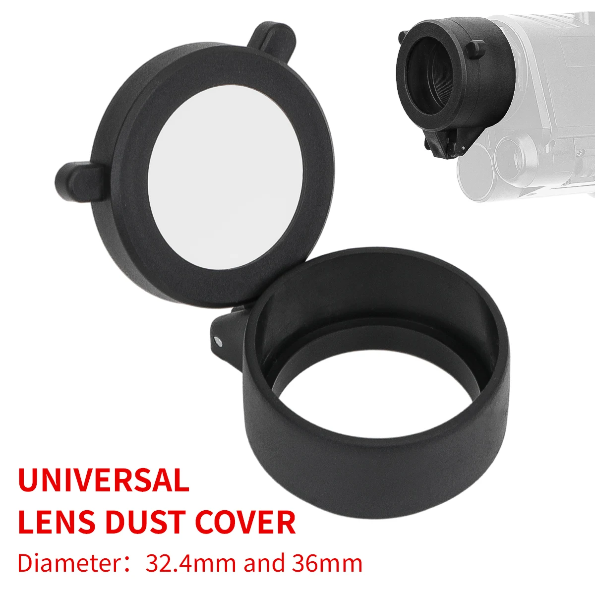 NVG30 Quick Flip Scope Protector Dustproof Rubber Flip-Open Riflescope Lens Covers Eyepiece Objective Guards Hunting Scopes