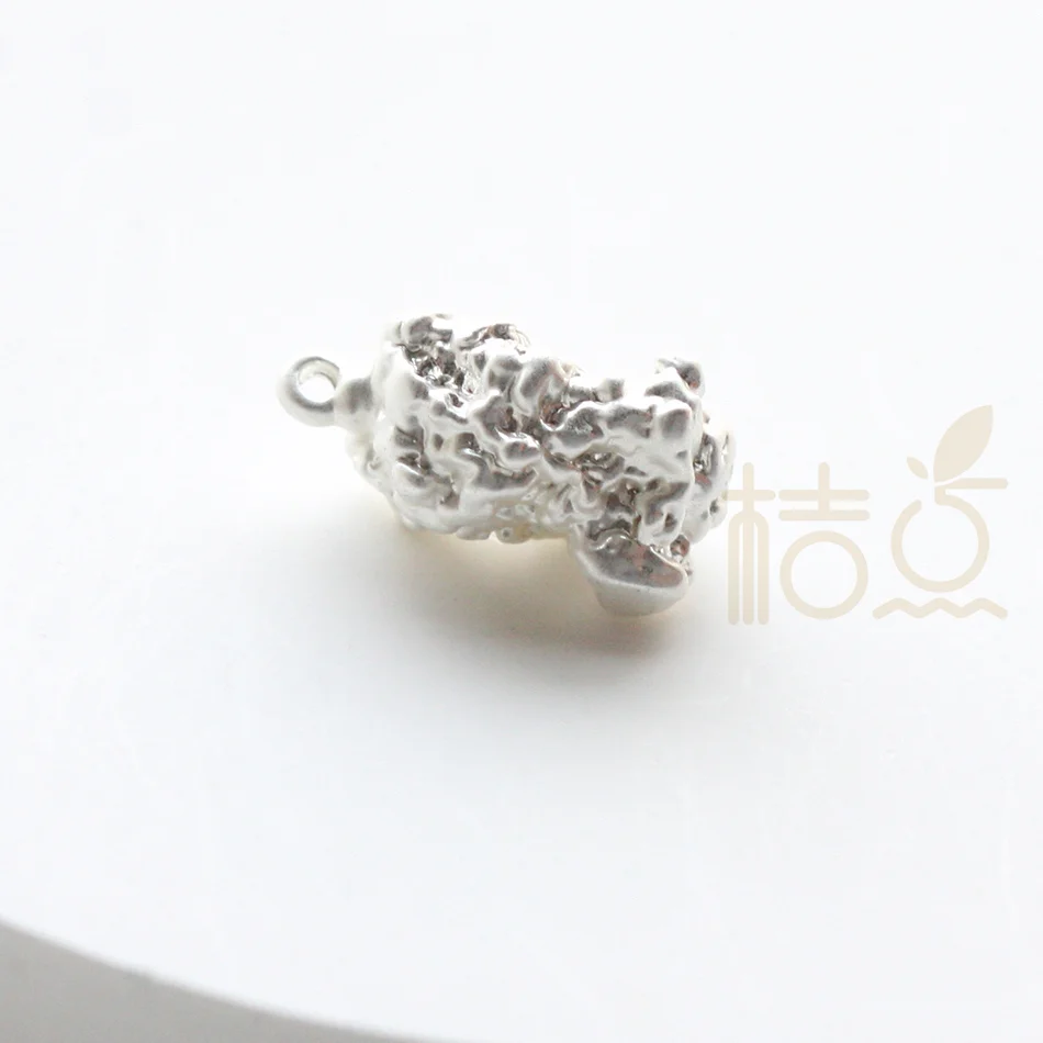 Premium Plated Solid Brass Nugget - 13x7mm