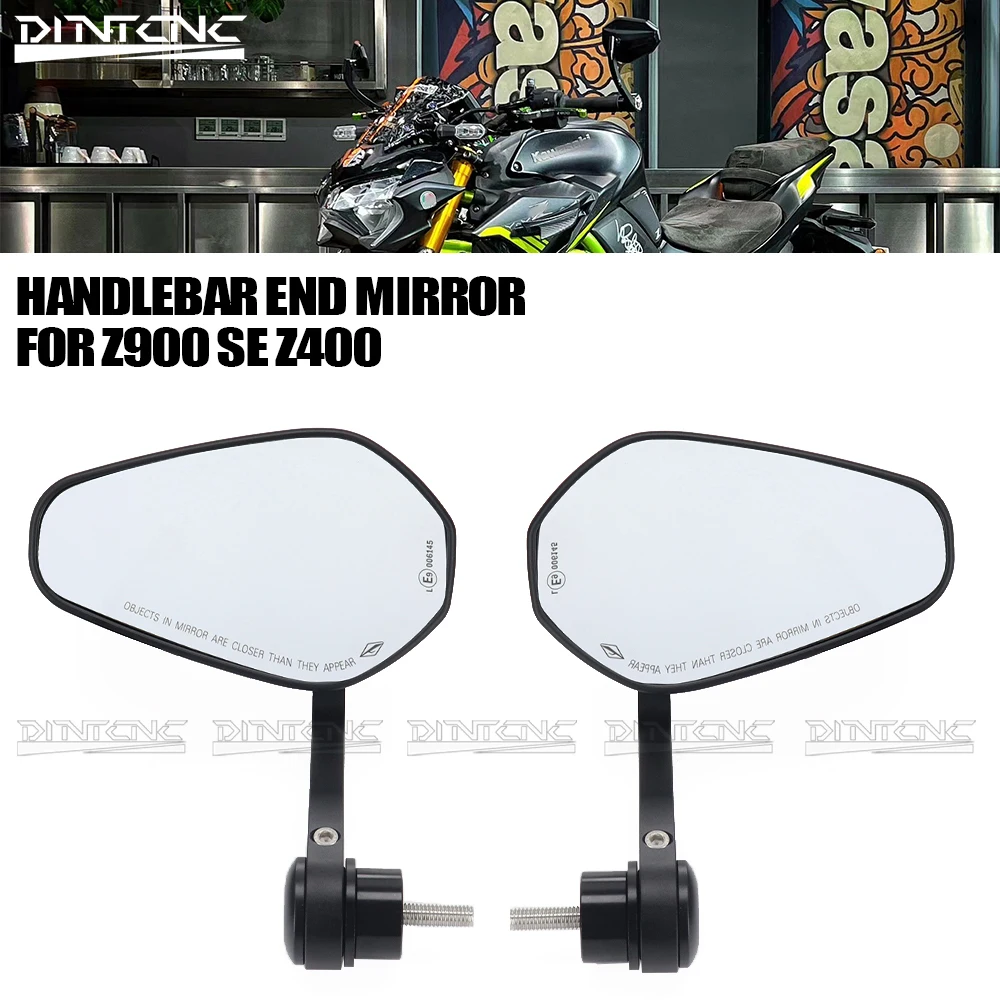 

For KAWASAKI Z900 Z900SE Z400 E9 Handlebar End Mirror Left Right Side Rotation Z 900 SE 400 2017-2023 Motorcycle Accessories