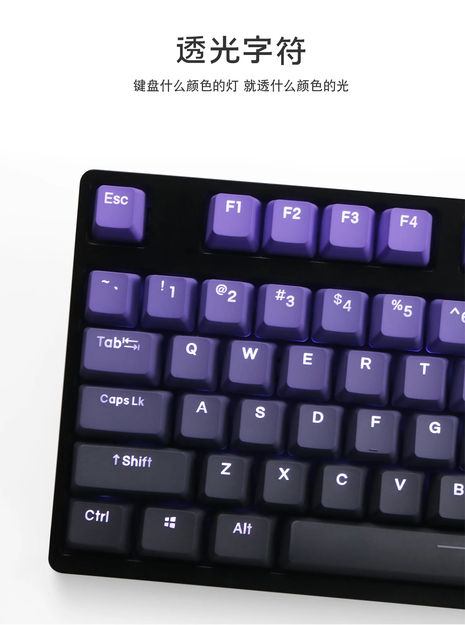 e preto Gradiente Fade Keycaps, Tintura Subbed, Perfil OEM, 68 84 87 104