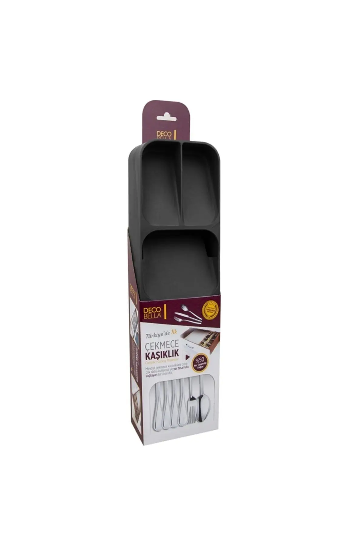 Organizador De Cubiertos Plastico Cocina Cajon Moderno Deco