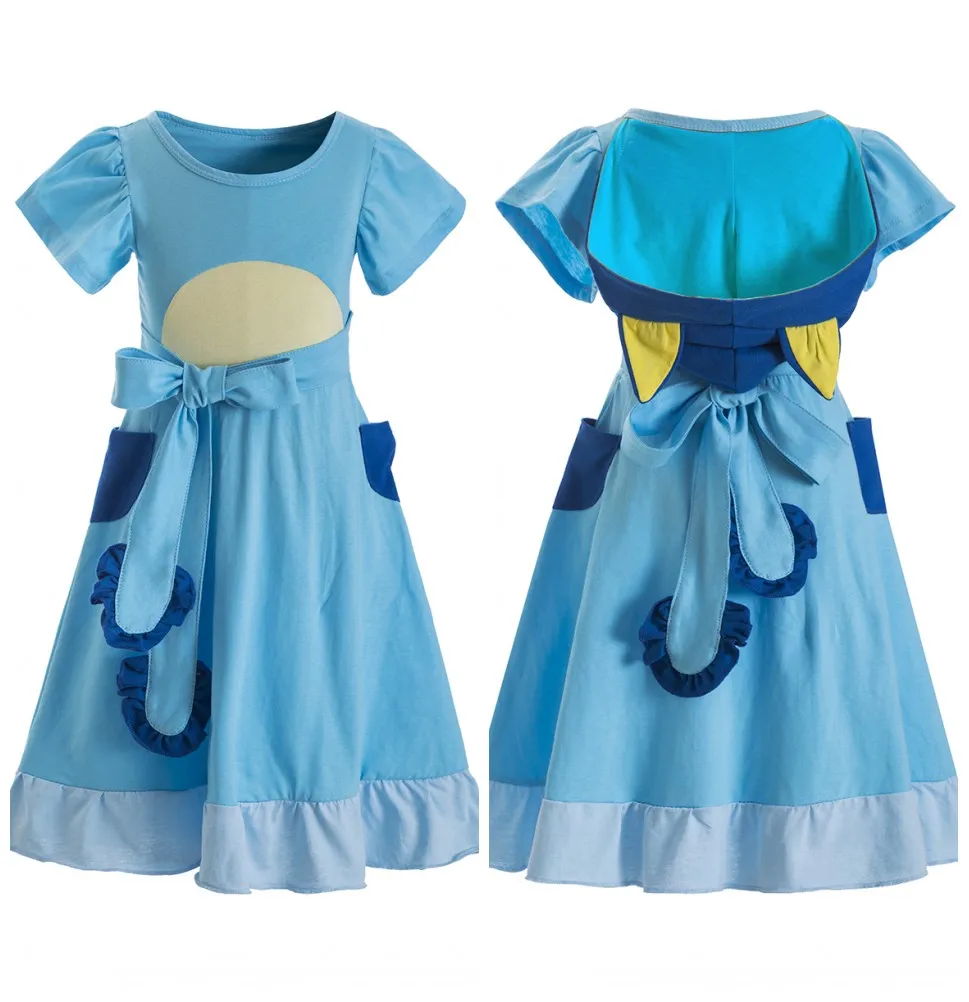 Blue Dog Kids costume Orange/Blue Heeler dresses dog family orange dog dress