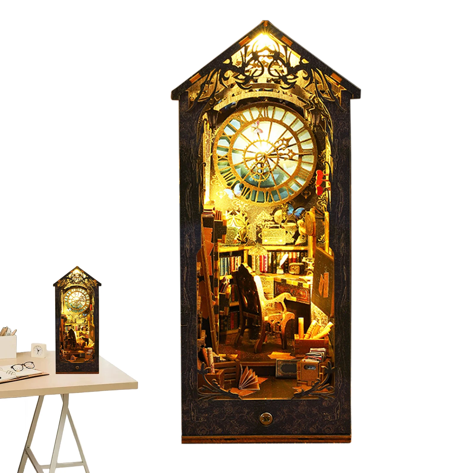 

Поделки детективное агентство книжная полка с вкладышами книжная полка Кукольный дом книжные полки миниатюрные строительные комплекты реалистичные деревянные поделки подарки