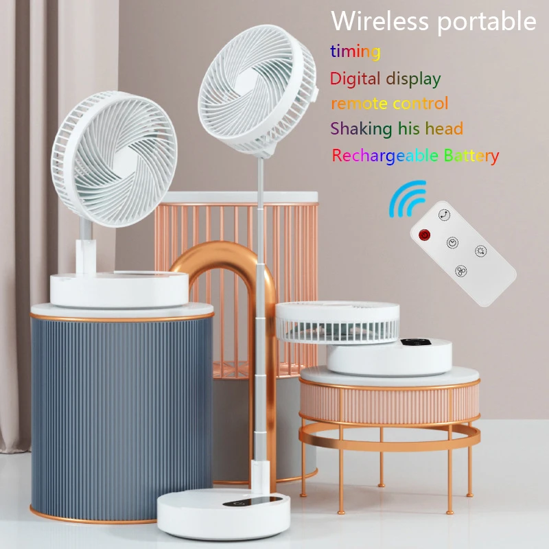 

Portable Fan USB Mobile Rechargeable Folding Telescopic Floor Standing Fan Mini Fans for Home Outdoor Camping Air Conditioner