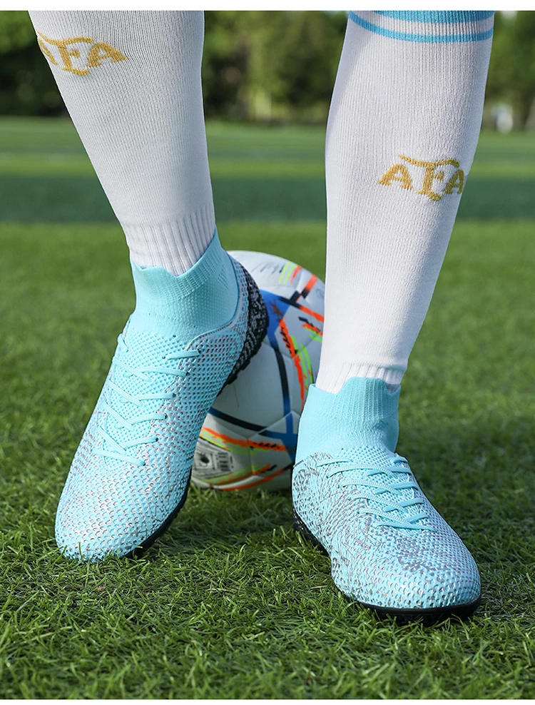 Men FG/TF Football Boots Futsal Professional Unisex Soccer Shoes High Quality Grass Training Sport Non Slip Outdoor Male_voghion.com