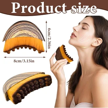 1 spazzola per il viso per il contorno del viso, spazzola per il viso, spazzola per il viso a secco, si adatta in modo preciso alla pelle e allevia la fatica