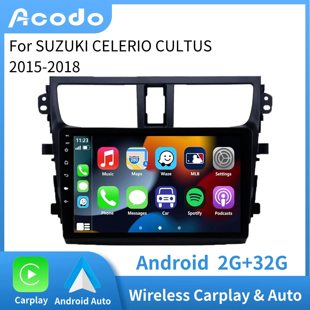 

Автомобильный радиоприемник Acodo на Android, Автомагнитола для Suzuki Celerio 2015, 2016, 2017, 2018, мультимедийный видеоплеер, навигация, Wi-Fi, стерео