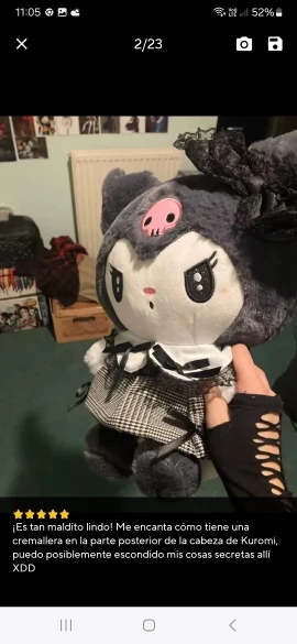Kuromi Soft Plush Throw Pillow photo review