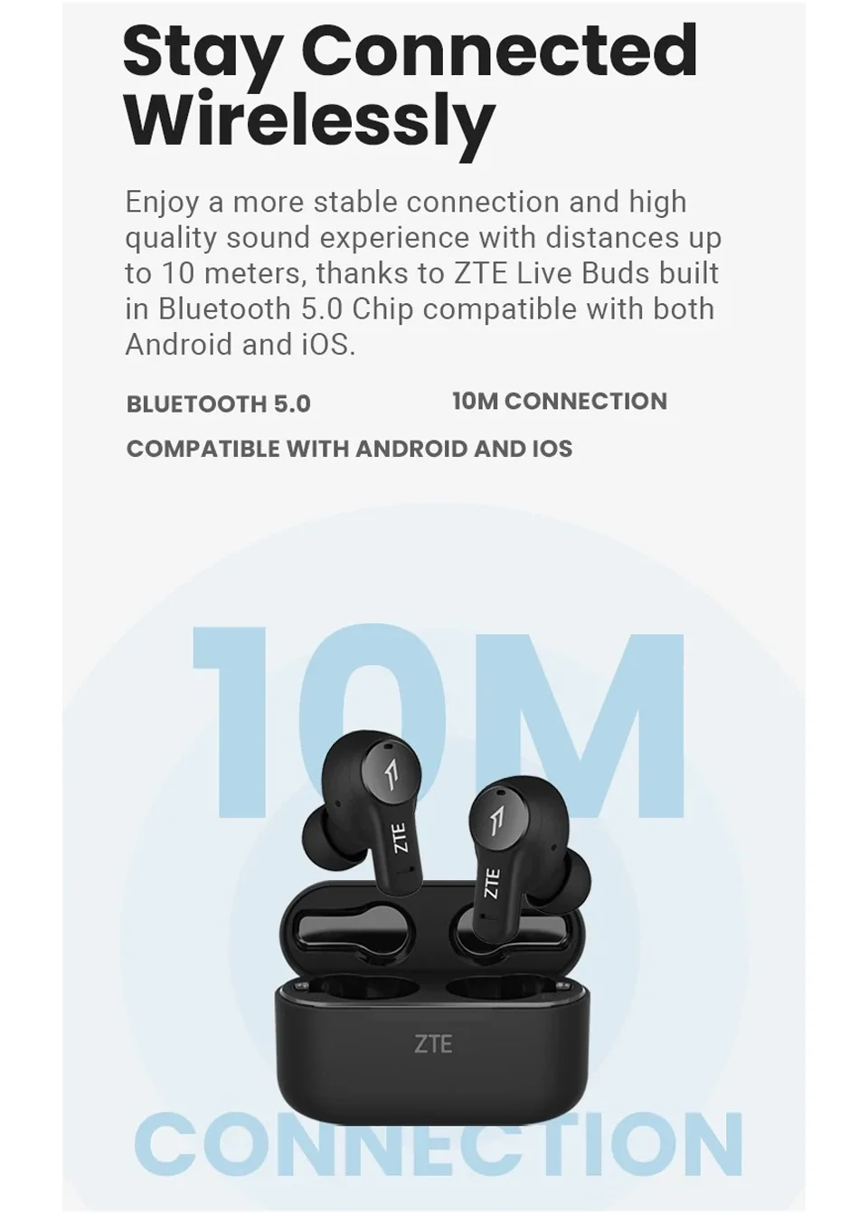 Audífonos ZTE Live Buds TWS - Negro ZTE | falabella.com