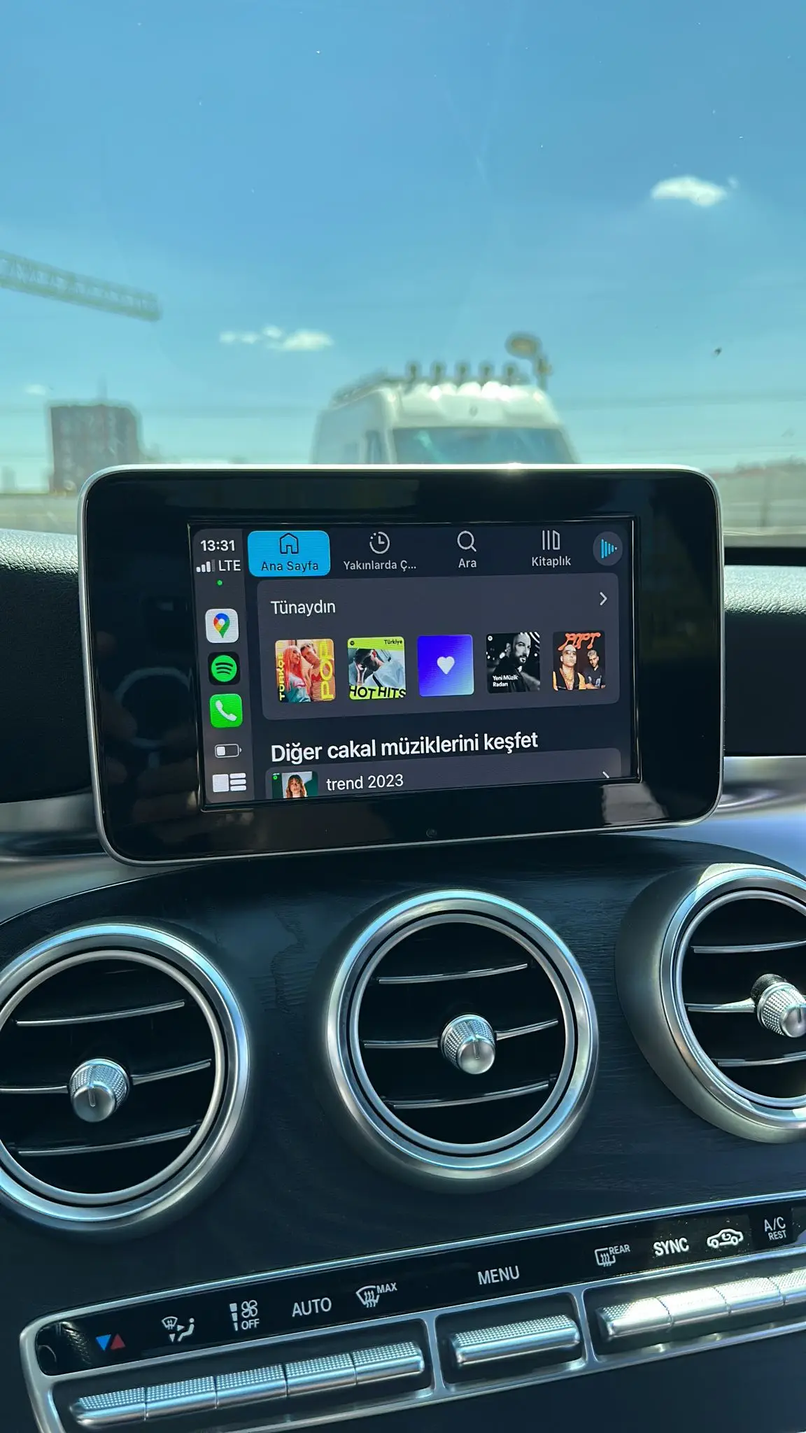 Road Top Decoder kit di retrofit con navigazione wireless CarPlay e Android Auto Mirror Link per Mercedes Benz C GLC W205 C350E, GLC250, GLC300, C63 AMG 2015-2018 Year Car
